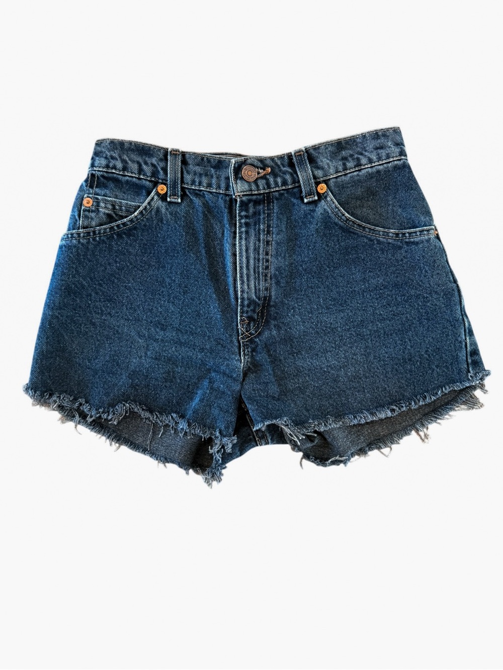 Levi’s Vintage Orange Tab Cutoff Denim Shorts | High Rise | 24/25